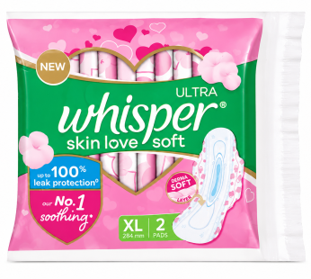 1+1 Whisper ultra skin love soft XL – 2 Pcs