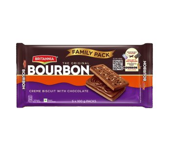 Britannia Bourbon biscuit 5×100g pack
